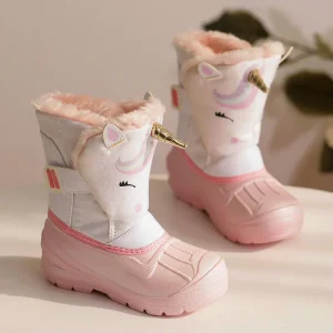 Girls boys Snow Boots Unicorn, Dinosaur Warm Plush