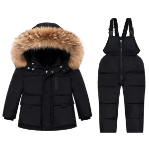 Winter Down Jacket jumpsuit Toddler Girl Set
