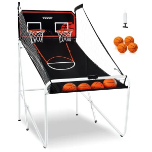 Foldable 2 Player Indoor Basketball Games w/ 4 Balls 8 games